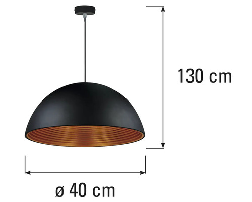 Taklampa, diameter 40 centimeter, höjd 130 centimeter