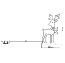 Mått på en ren juldekoration med sladd och kontakt
