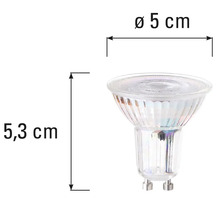 GU10-lampa med dimensioner
