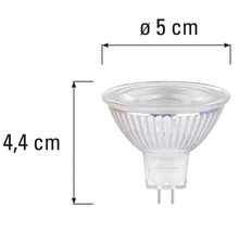 MR16-lampa med måtten 5 centimeter i diameter och 4,4 centimeter i längd