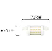 LED-lampa, 7,8 cm lång och 2,9 cm diameter