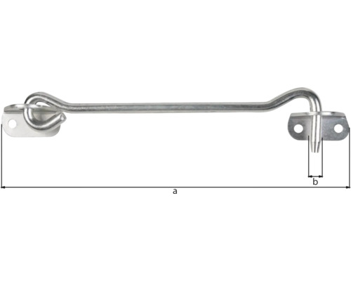 Grindhake med ögla och måttangivelser