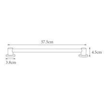 Skiss av en handdukshängare med mått