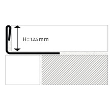 Schema över en profil med en höjd på 12,5 millimeter.