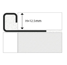 Illustration av en profil med en höjd av 12,5 mm.