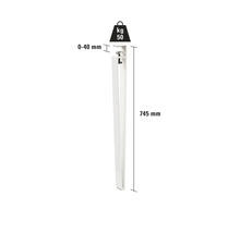 Bordsben, 745 mm lång, klämområde 0 till 40 mm, lastkapacitet 50 kg