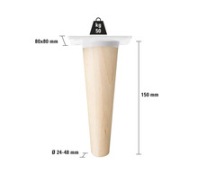 Möbelben av trä med en lastkapacitet på 50 kg och måtten 150 x 80 x 80 millimeter