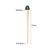 Markstamp 50 kilogram med träskaft och måtten 80x80 mm och 710 mm längd