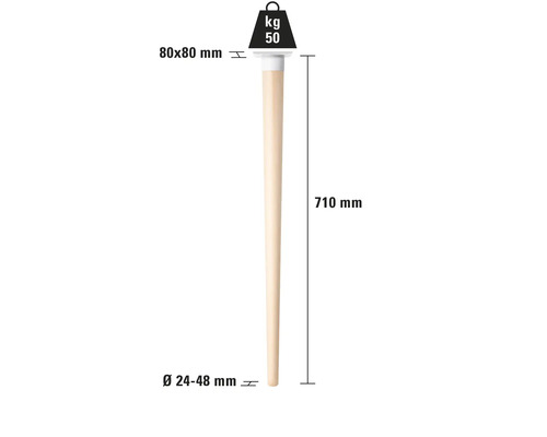 Markstamp 50 kilogram med träskaft och måtten 80x80 mm och 710 mm längd