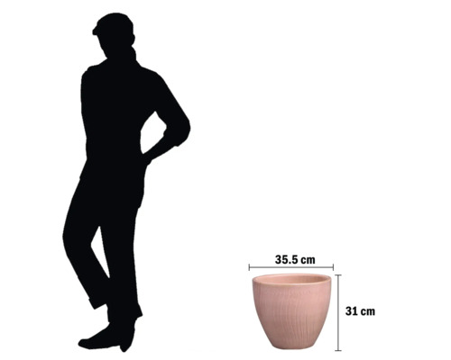 Blomkruka med måtten 35,5 cm bred och 31 cm hög