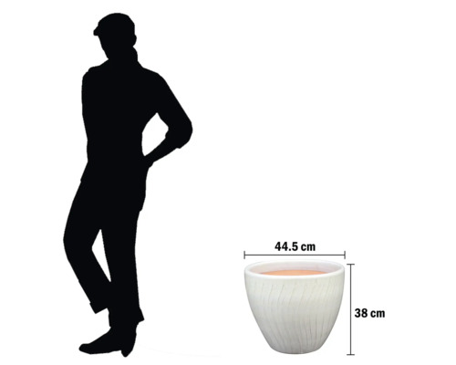 Blomkruka med måtten 44,5 cm bred och 38 cm hög