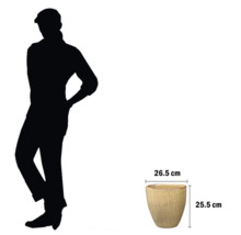 Blomkruka med storleksangivelser som referens för blomkrukans storlek