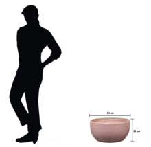 Planteringsskål med dimensioner och silhuettjämförelse