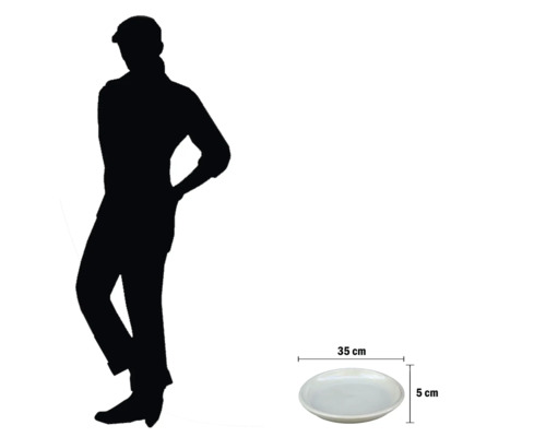 Växtbricka, 35 centimeter bred och 5 centimeter hög