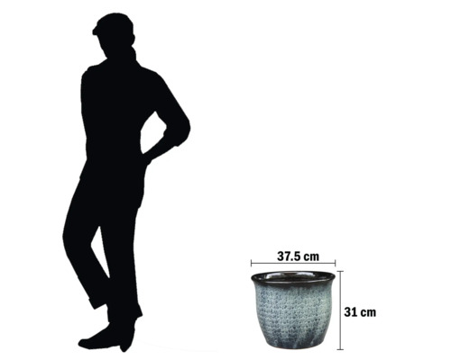 Blomkruka med måtten 37,5 cm bred och 31 cm hög