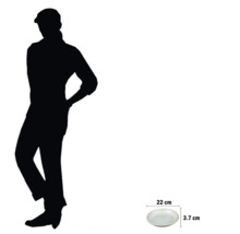 Tallrik med måtten 22 cm i diameter och 3,7 cm i höjd