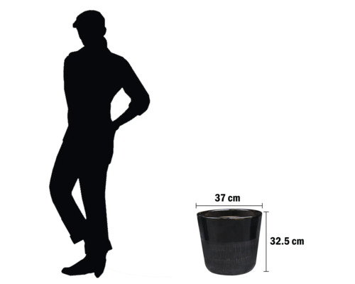 Blomkruka med måtten 37 cm bred och 32,5 cm hög.