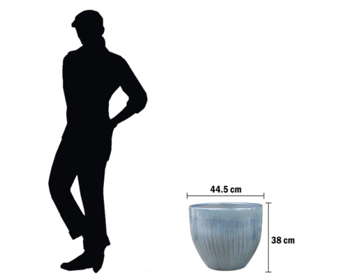 Planteringskärl med måtten 44,5 cm gånger 38 cm