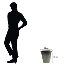 Blomkruka med måtten 31 cm hög och 31 cm i diameter för storleksvisning