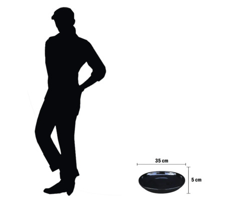 Dekorationsskål, diameter 35 centimeter, höjd 5 centimeter