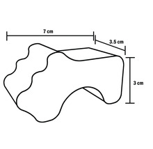 Bild av en tåspridare med måtten 7 cm lång, 3,5 cm bred och 3 cm hög