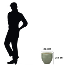 Blomkruka med storleksangivelse 26,5 cm och 25,5 cm