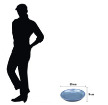 Dekorativ skål, cirka 35 cm i diameter och 5 cm hög