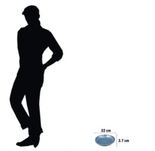 Dekorativ tallrik med en diameter på 22 centimeter och en höjd på 3,7 centimeter