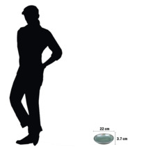 Mått på en keramisk tallrik: 22 centimeter i diameter och 3,7 centimeter i höjd.
