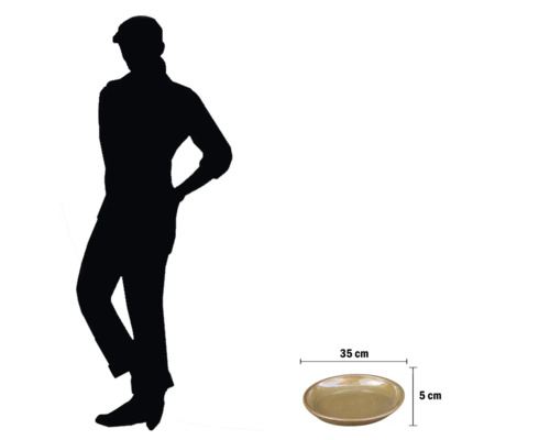 Keramisk växtskål, diameter 35 cm