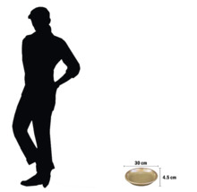 Skål, diameter 30 cm, höjd 4,5 cm, med storleksinformation