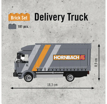 Leveransbil, byggsats med 181 delar och måtten 18,3 cm x 8,9 cm