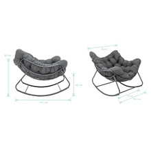 Bild på en gungstol med mått