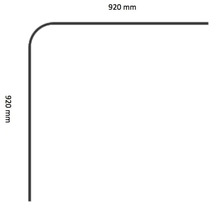 Hörnprofil med måtten 920 mm x 920 mm