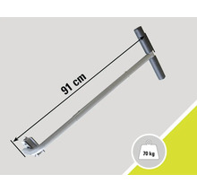 Jordborr med T-handtag, 91 centimeters längd och maximal lastkapacitet på 70 kilogram.