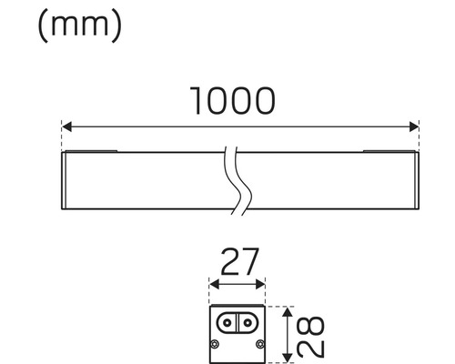 Teknisk ritning med mått i millimeter