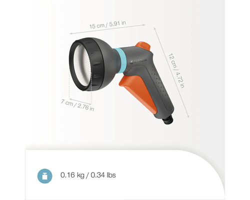Gardena rengöringsspruta med dimensioner