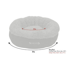 Mått på en grå Scruffs hundbädd