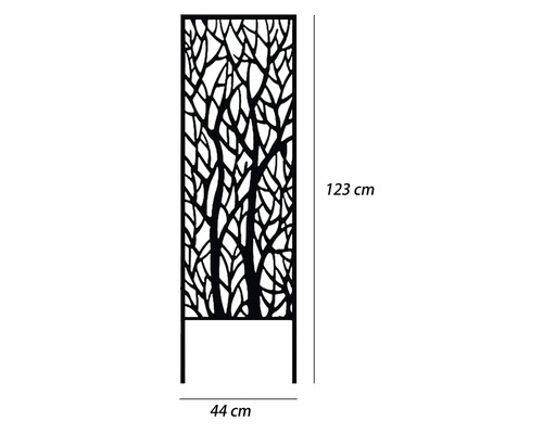 Skärmelement med trädtema, 123 gånger 44 centimeter