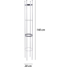 Växtstöd av metall, 140 cm högt, 20 cm brett