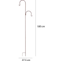 Metall växthängare med två krokar och måtten 180 cm höjd och 37,5 cm bredd