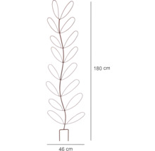 Dekorativt växtstöd av metall med en höjd på 180 cm och en bredd på 46 cm för användning i trädgården