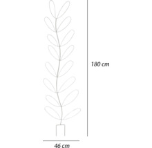 Illustration av ett växtstöd med måtten 180 cm högt och 46 cm brett.
