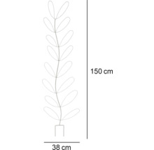 Illustration av växtstöd med måtten 150 x 38 centimeter