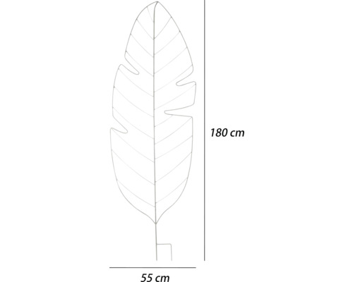 Växtstöd i form av ett blad, 180 x 55 cm