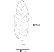 Växtstöd i metall i bladform, 150 gånger 43 centimeter