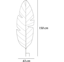 Metallbladsdekoration, 150 cm hög, 43 cm bred