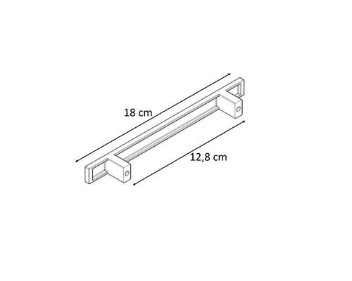Lådhandtag, 18 cm brett och 12,8 cm djupt