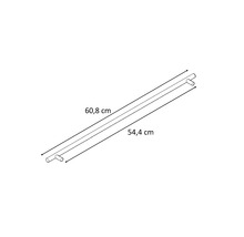 Teknisk ritning av en stång med måtten 60,8 cm och 54,4 cm