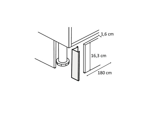 Schema över en sockel med mått